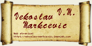 Vekoslav Markčević vizit kartica